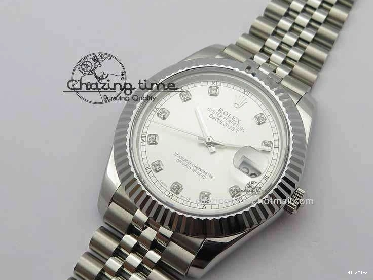 MiroTime 0326 DateJust II 41mm BP Maker Best Edition Silver Diamonds Dial On New Version Jubilee Bracelet A Reliable 3623